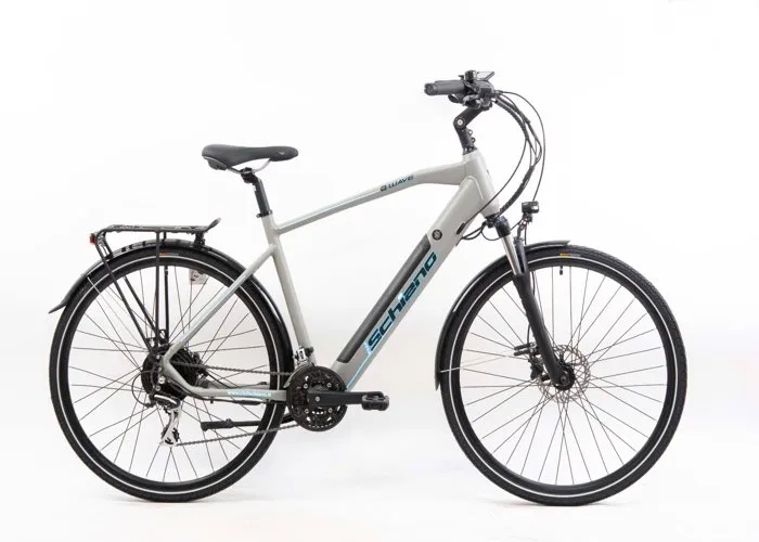 F.LLI SCHIANO E-WAVE 28" velo avec moteur 250W et batterie 11.6Ah Lithium, avec Shimano 24 Speed, Silver