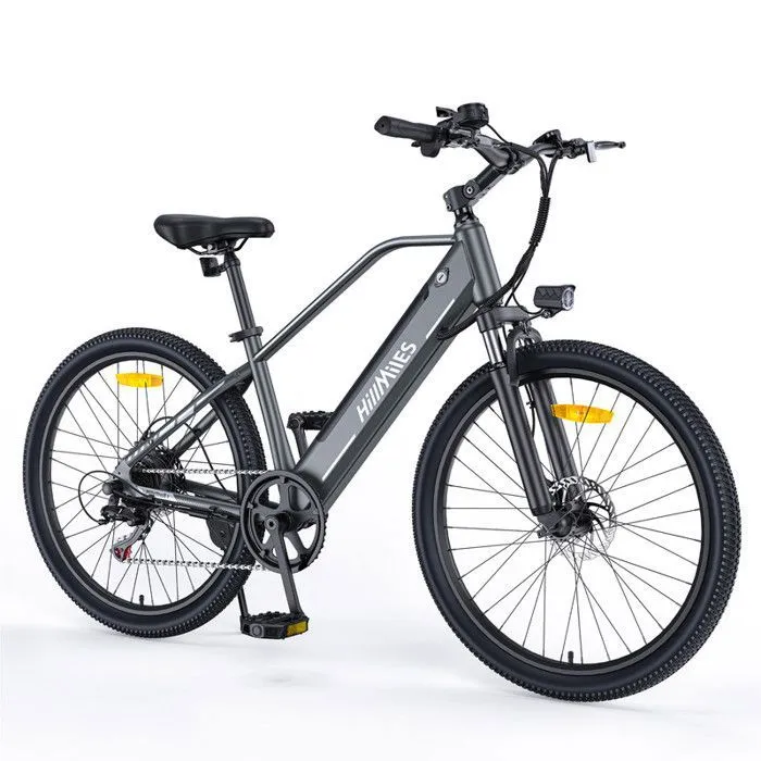 HILLMILES MileTrail 1 - Vélo Électrique 26" - Batterie Amovible 36V 13Ah - Autonomie 100km - Frein à disque hydraulique, Gris – Image 2