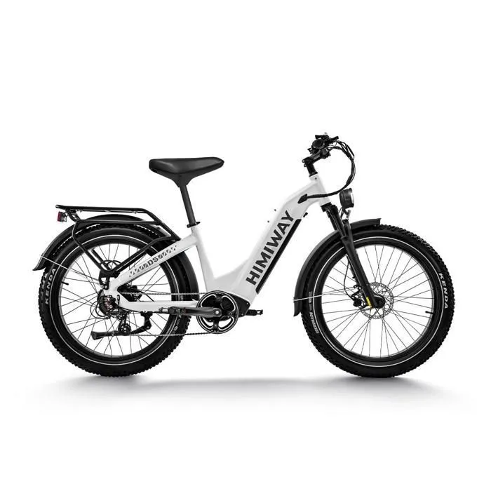 HIMIWAY D5 ST (ZEBRA ST) - Vélo Fatbike Électrique Tout-Terrain Haut de Gamme, Blanc