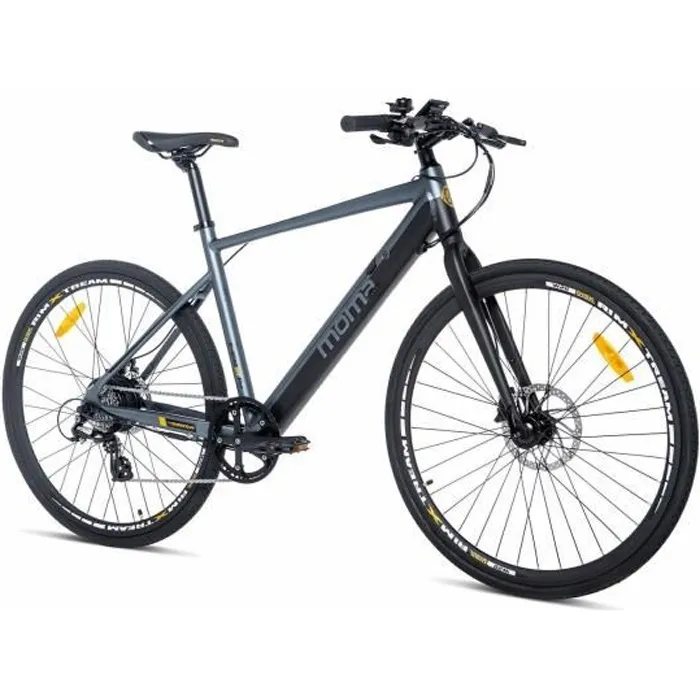 MOMA BIKES - E -ROAD PRO 28 - 8 Vitesses - Freins à disques Hydrauliques - Batterie Ion Lithium intégrée de 36V 10Ah