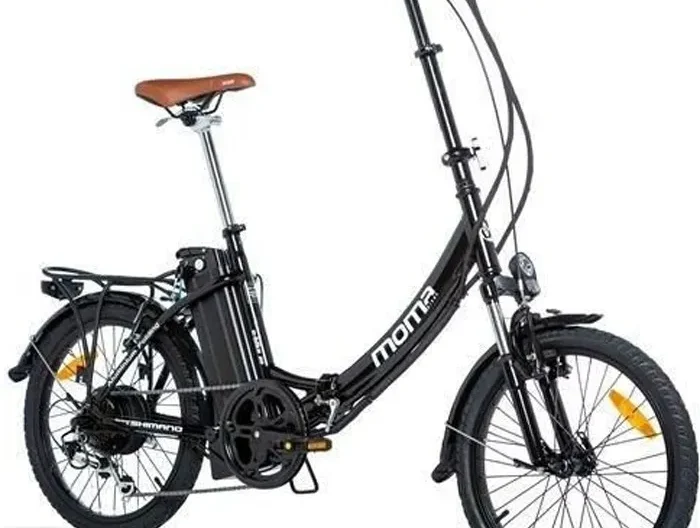 MOMA BIKES - Vélo électrique VAE pliant de ville - E -20.2" - Aluminium - SHIMANO 7 Vitessses - Batterie Ion Lithium - 36V - 16Ah
