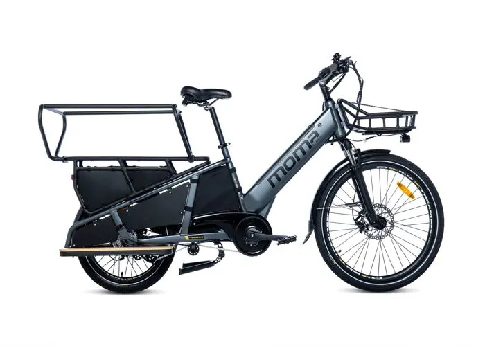 Moma Bikes - Longtail Electrique - SHIMANO ALTUS 7vitesses - Bat.48V 13Ah - Autonomie max 90km -Freins Hydrauliques - Reconditionné