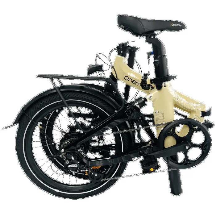 Onemile Nomad Velo Electrique Pliant 250W Aikema Rear Wheel Hub Motor 36V 10AH Lithium battery Rear Shock Absorber,Blanc – Image 5