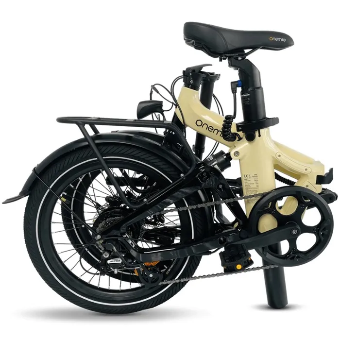 Onemile Nomad Velo Electrique Pliant 250W Aikema Rear Wheel Hub Motor 36V 10AH Lithium battery Rear Shock Absorber, Blanc – Image 5