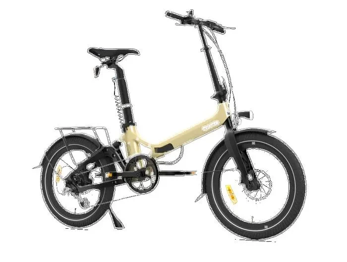 Onemile Nomad Velo Electrique Pliant 250W Aikema Rear Wheel Hub Motor 36V 10AH Lithium battery Rear Shock Absorber,Blanc