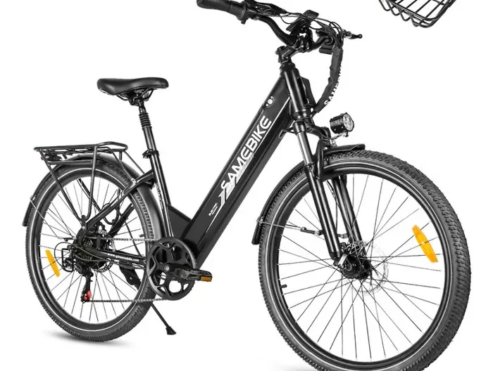 SAMEBIKE RS-A01 Pro-T - Vélo électrique - Roues de 26 pouces - Moteur 250w -Batterie 36V13Ah - Vélo ville shimano 7 vitesses, Noir
