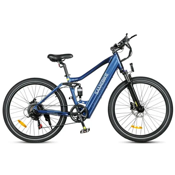 Samebike XD26-II -velo electrique - roues de 26 pouces - moteur 750W - batterie 48V 14Ah - vélo de ville shimano 7 vitesses - Bleu – Image 2