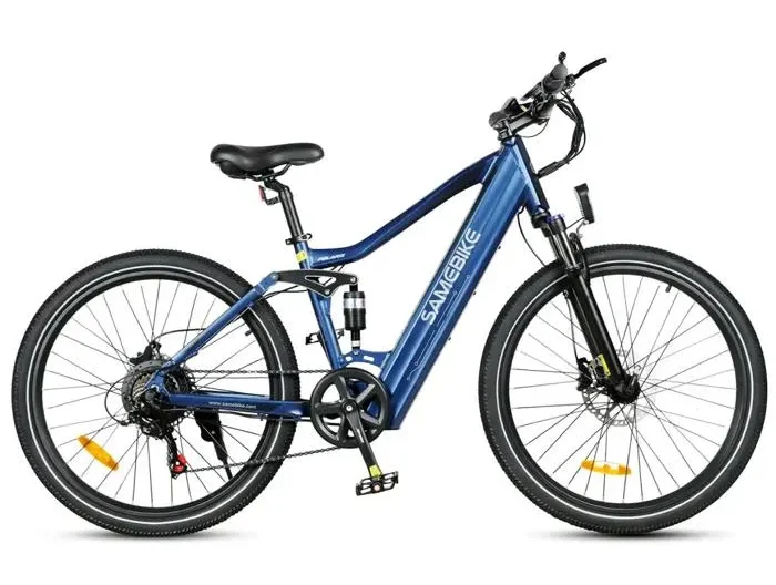 Samebike XD26-II -velo electrique - roues de 26 pouces - moteur 750W - batterie 48V 14Ah - vélo de ville shimano 7 vitesses - Bleu