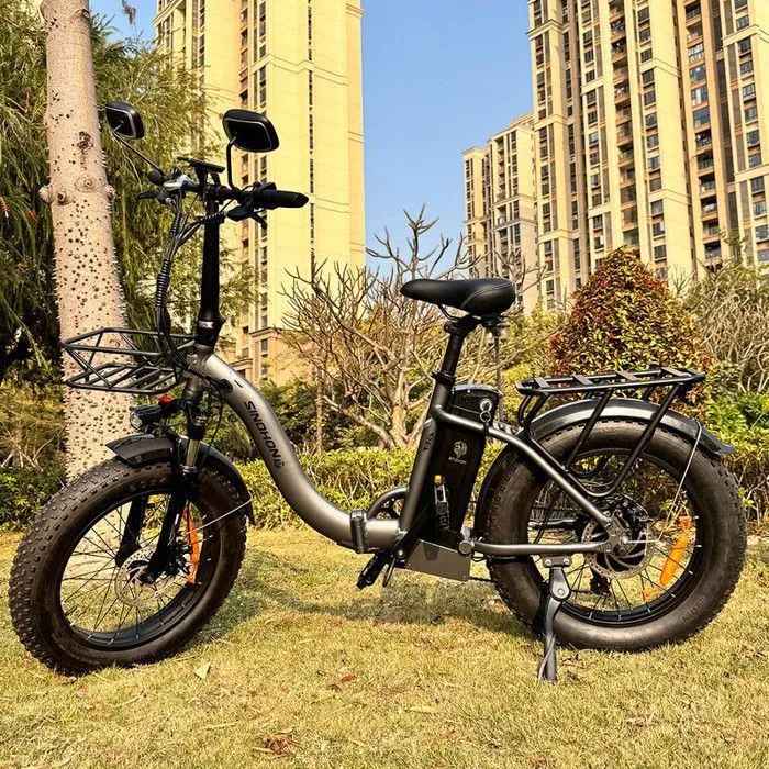 SINOHON - Vélo Électrique Pliable - Roues 20" - Moteur 750W 45km/h - Batterie 48V 15Ah -Maxi Autonomie 50-70km (Mode ASSIST) - Gris – Image 4