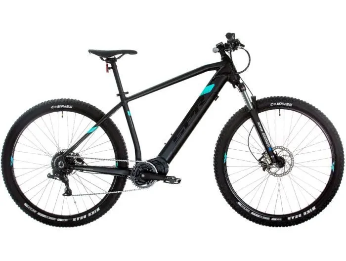 SPR E-MTB PULSE L, 29"x480, CENTER MOTOR, DT INTEGR. BATTERY, 9 Vitesses ,Cadre Noir-Turquoise