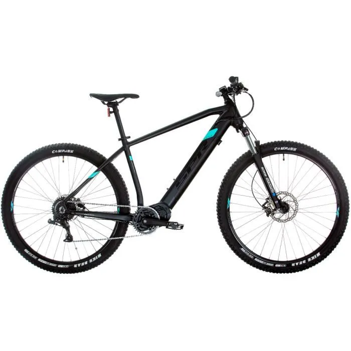 SPR E-MTB PULSE L, 29"x480, CENTER MOTOR, DT INTEGR. BATTERY, 9 Vitesses ,Cadre Noir-Turquoise