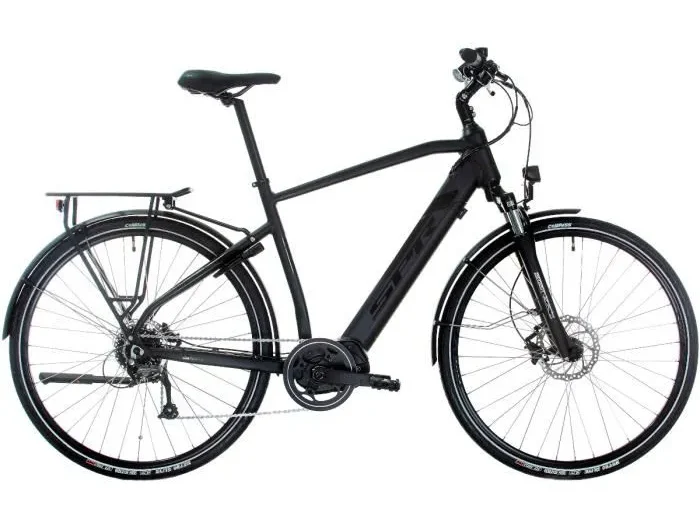 SPR E-TREKKING FASTER GENT, 28"x533, CENTER MOTOR, DT INTEGR. BATTERY, 9 Vitesse, Cadre Noir