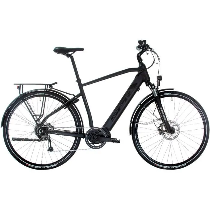 SPR E-TREKKING FASTER GENT, 28"x533, CENTER MOTOR, DT INTEGR. BATTERY, 9 Vitesse, Cadre Noir