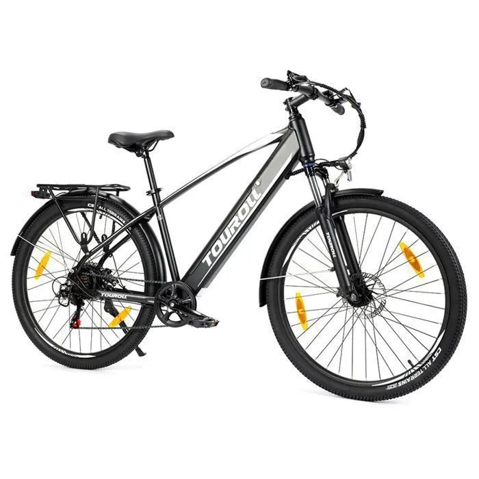 Vélo de Trekking Touroll J1 - Moteur 250 W - Roues 27,5 Pouces - Batterie 15.6Ah - Autonomie 100 km - Frein à Disque Mécanique – Image 3