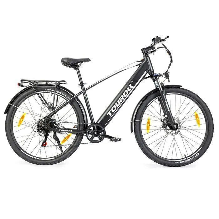 Vélo de Trekking Touroll J1 - Moteur 250 W - Roues 27,5 Pouces - Batterie 15.6Ah - Autonomie 100 km - Frein à Disque Mécanique – Image 4