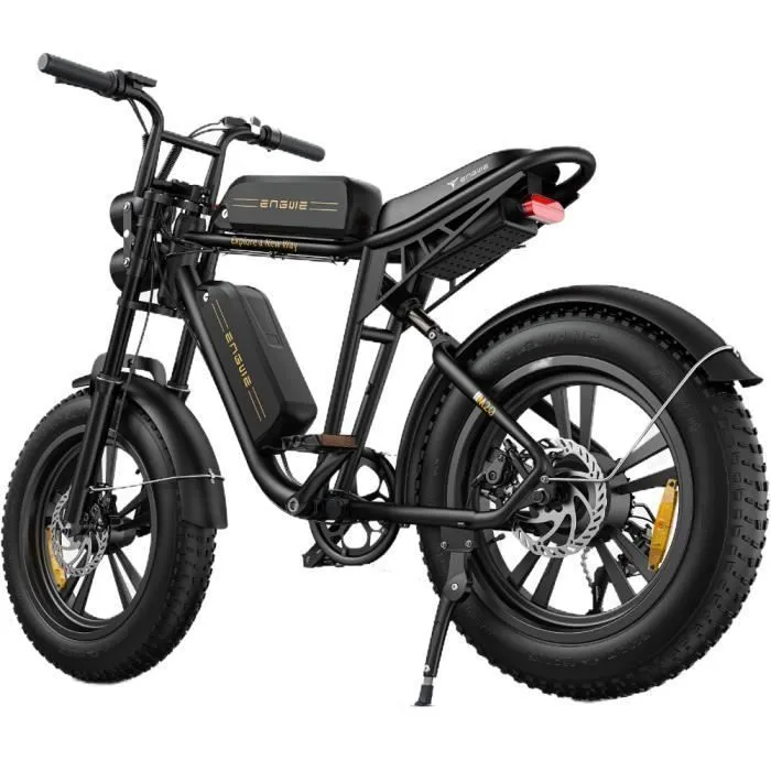 velo electrique ENGWE M20 Autonomie 80-150km Batterie 48V26Ah Moteur 250W tout suspendu Pneus 20 pouces VTT Fat bike Noir – Image 3