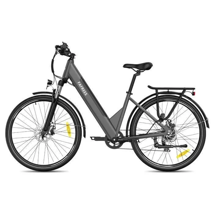 velo electrique Fafrees F28 Pro 27.5 pouces Autonomie 65km Amortisseur avant Freins à disque Batterie 36V14,5Ah Gris – Image 2