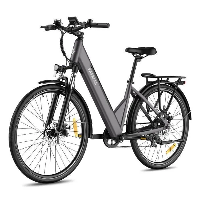 velo electrique Fafrees F28 Pro 27.5 pouces Autonomie 65km Amortisseur avant Freins à disque Batterie 36V14,5Ah Gris
