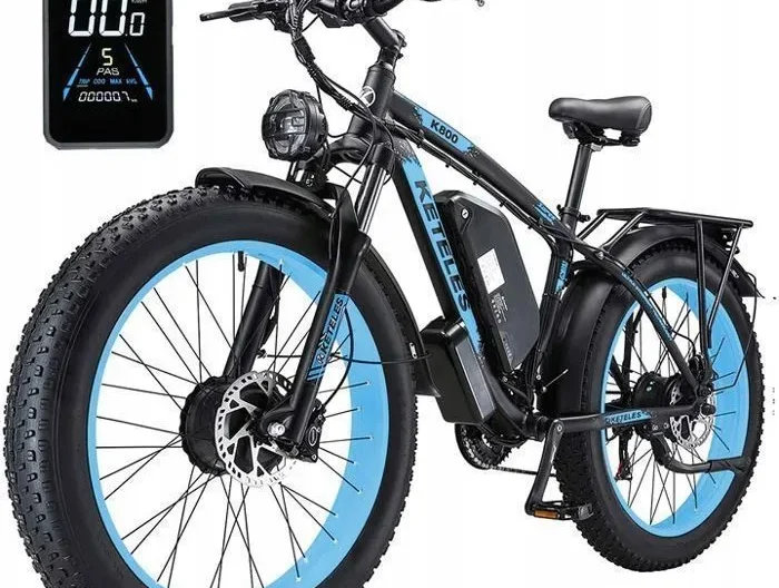 velo electrique keteles K800 Moteur 2000W(2*1000W） - batterie 48V 23Ah - Autonomie 100km avec pneus 20"*4.0 VTT homme