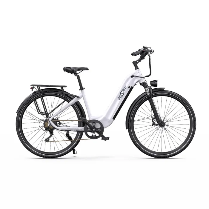 Vélo électrique ONESPORT, Blanc, Moteur 250W, Application Bluetooth, 4 Vitesses, 40NM de Couple, 130KM d’autonomie en Mode Assistée – Image 3