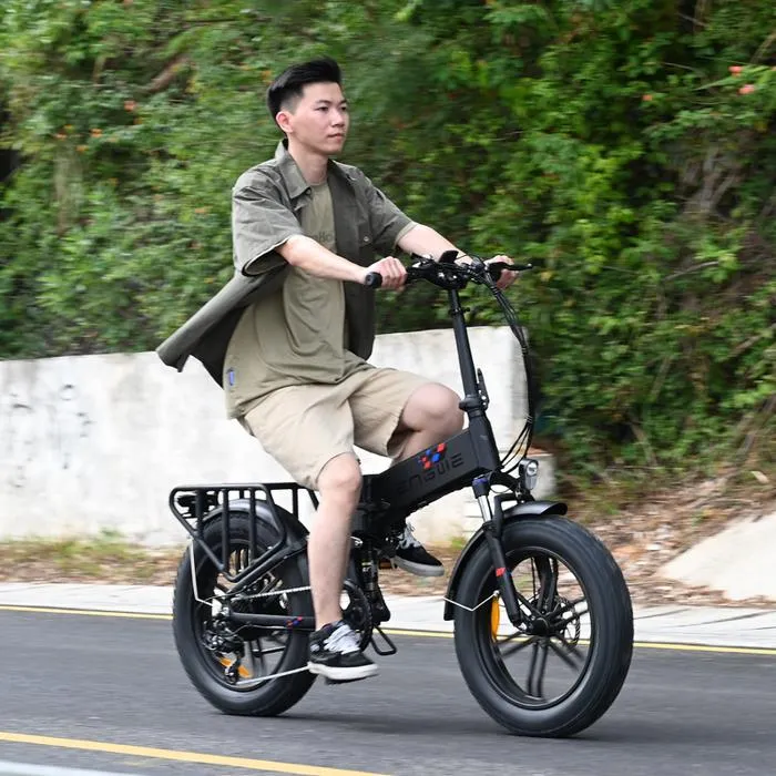Velo electrique pliable ENGWE ENGINE X Autonomie 120km 42km/h Tout suspendu Batterie 48V13Ah Pneus 20 pouces VTT Fat bike Rouge – Image 3