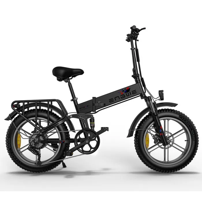 Velo electrique pliable ENGWE ENGINE X Autonomie 120km 42km/h Tout suspendu Batterie 48V13Ah Pneus 20 pouces VTT Fat bike Noir – Image 3