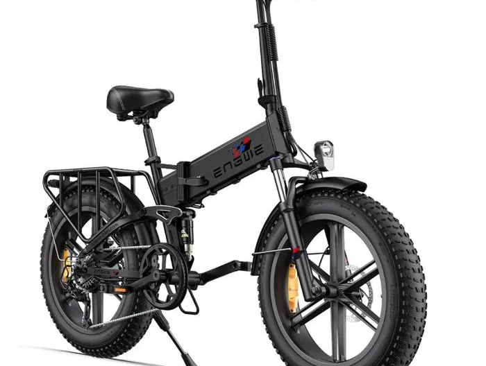 Velo electrique pliable ENGWE ENGINE X Autonomie 120km 42km/h Tout suspendu Batterie 48V13Ah Pneus 20 pouces VTT Fat bike Noir