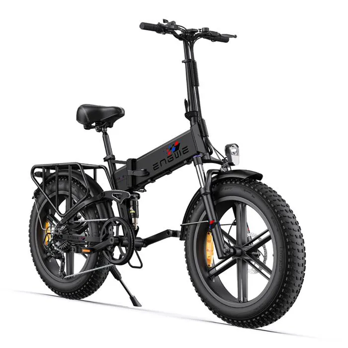 Velo electrique pliable ENGWE ENGINE X Autonomie 120km 42km/h Tout suspendu Batterie 48V13Ah Pneus 20 pouces VTT Fat bike Noir