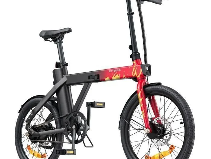 velo electrique pliable ENGWE P20 20 pouces vélo de ville Autonomie 100km Moteur 350W 32km/h Frein à disque Batterie 36V9.6Ah rouge