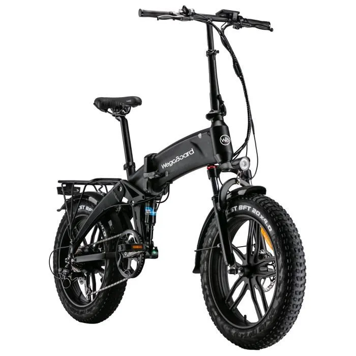 Vélo Électrique Pliable - Wegoboard - SuperBike Plus Noir - 20 pouces * 4.0 - 7 vitesses Batterie 36V 10,4 Ah - Autonomie 60 km – Image 3
