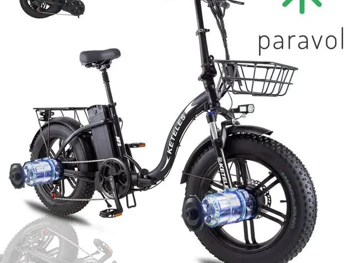 Vélo électrique pliant KETELES KF9, batterie au lithium 26Ah, double moteurs 2000W, adapté aux hommes et femmes adultes.