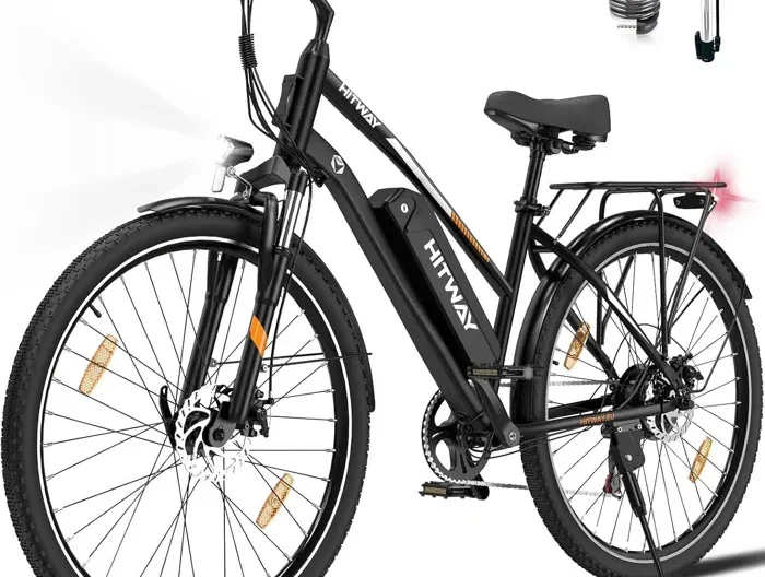 Vélo électrique VAE - HITWAY - Noir - 28" - Batterie Amovible 250W 36V 13Ah - Shimano 7 Vitesses - VTT Électrique