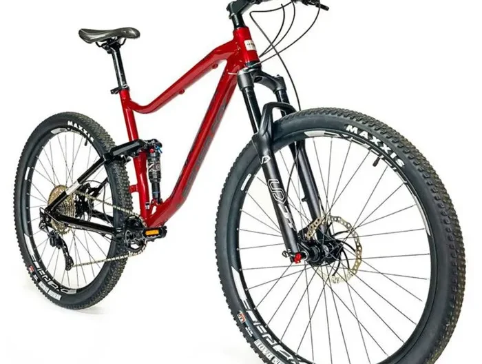 VTT musculaire tout suspendu Leader Fox Trion 2022 Tigre - rouge - Adulte - Homme