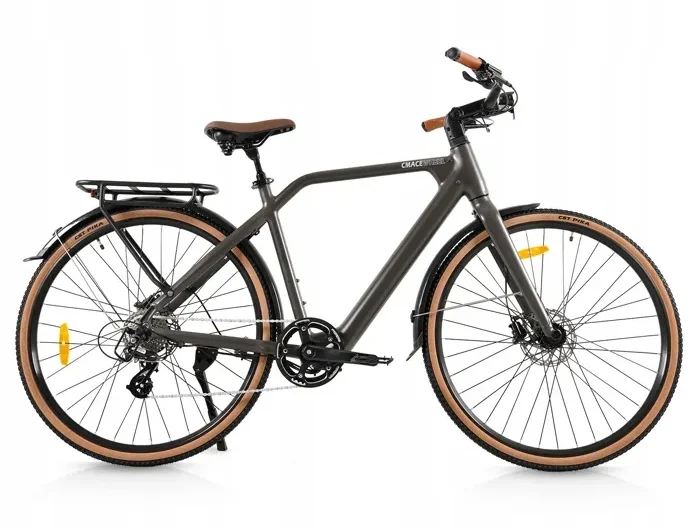 Vélo à assistance électrique CMACEWHEEL F700 gris foncé 250W 36V 10Ah 700C Pneu Frein hydraulique