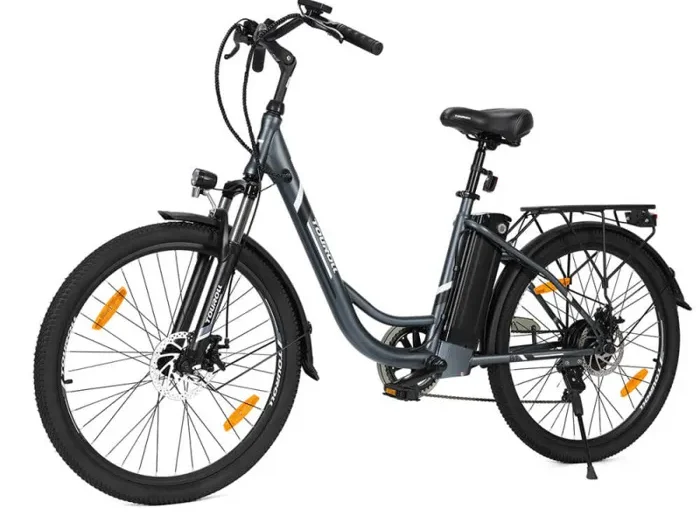 Vélo de Ville Électrique Touroll B1 - Moteur 250W -Batterie 15,6 Ah - Vitesse Max 25 km/h - Shimano 7 Vitesses - Pneu 26 x 1.95"