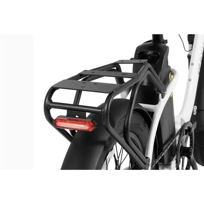 Vélo électrique DYU C9, Blanc, Vélo Pliant, Moteur 250W, Batterie 48v15.6ah, Frein à huile, Autonomie 150KM en mode PA – Image 2