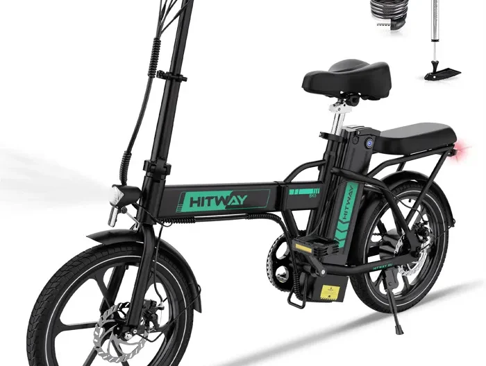 Vélo Électrique HITWAY E-Bike 10.4Ah 36V Batterie Amovible, Vélos Pliants, Autonomie 35-90KM, Moteur 250W