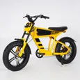 Vélo électrique MANGOSTEEN FT03, JAUNE, Avant et Arrière Anti-Choc Fat Pneu Vélo, 48V750W 4500MAH 45KM/H 15° – Image 6