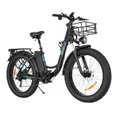 Vélo électrique Ridstar MN-26 Autonomie 120km Batterie 48V20Ah tout suspendu Shimano 7 vitesses Frein mécanique VTC Fat bike Noir – Image 3